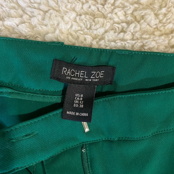 Rachel Zoe Emerald Green Wide Leg Pants NWOT Sz 8 - Picture 2 of 4